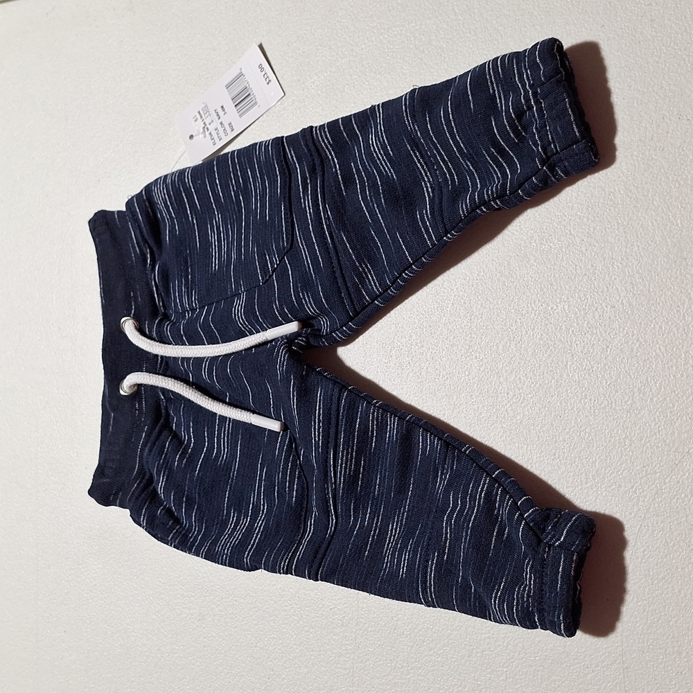 SVRN Navy Tie Joggers with Pockets 6 Months